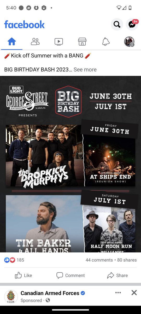 Here is a destination vacation not to be missed.  Dropkick in #NL 
<a href="/mmmflieger/">Melissa Flieger</a>
<a href="/AdamJBowie/">Adam Bowie</a>
@Jack_Bowiemusic
#comefromaway