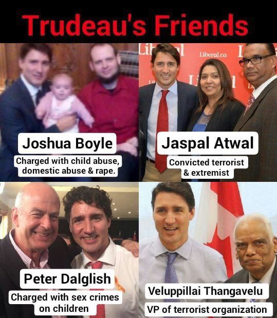 Seriously, my fellow Canadians, how does @justintrudeau get away with dissing conservatives for the company they keep?