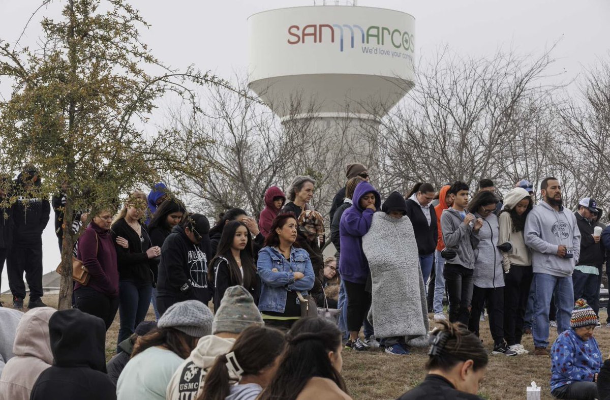 Scenes from a prayer vigil this morning to honor the 11-year-old girl who was hit by a car and killed at Goodnight Middle School in San Marcos yesterday. What an immeasurable tragedy. Heartbreaking photos by <a href="/SamOwensphoto/">Sam Owens</a>