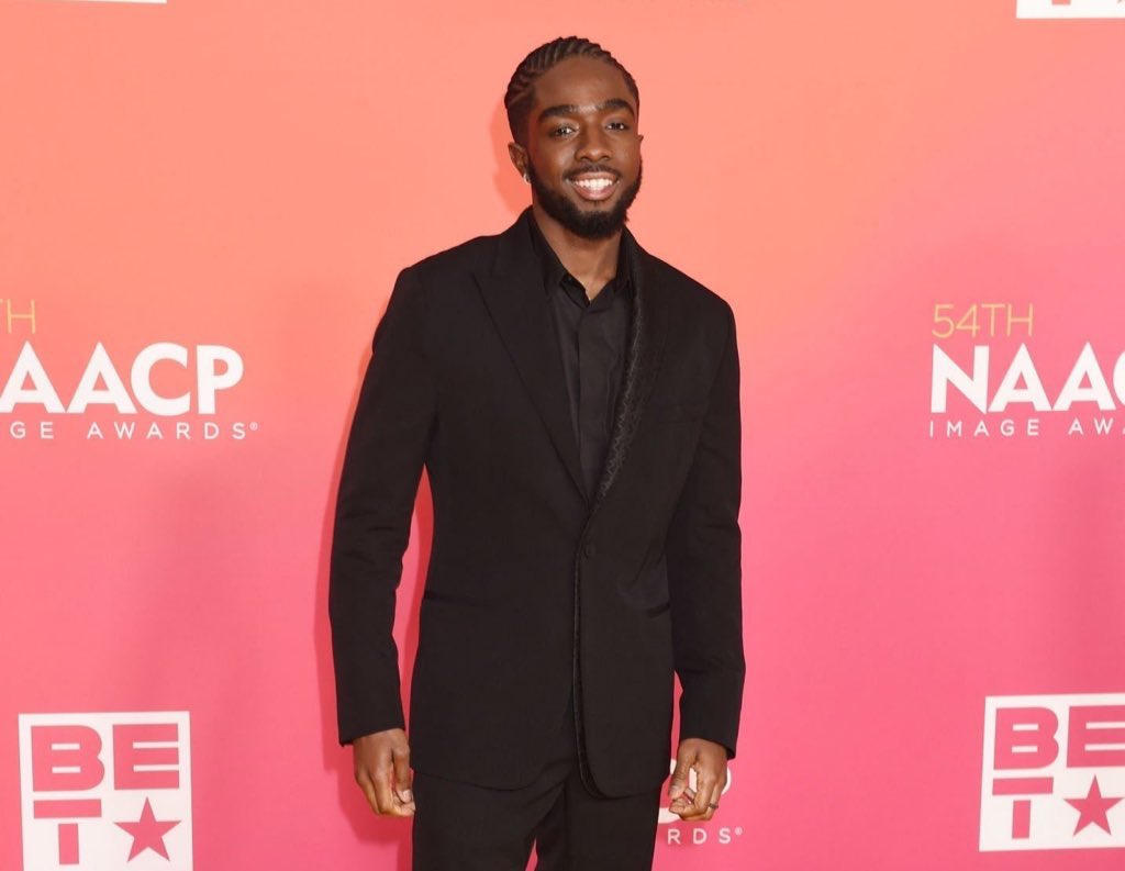 simplytomh's tweet photo. caleb mclaughlin at the NAACP image awards tonight, he never misses https://t.co/qXQZClFAr8