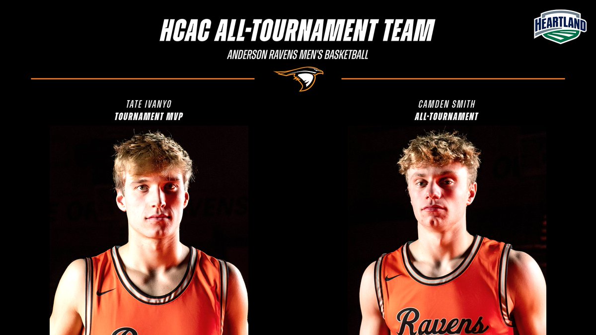 AthleticsAU's tweet photo. Congrats to @AURavensMBB's Tate Ivanyo on being selected as the @HCACDIII Tournament MVP and to Camden Smith on being named to the HCAC All-Tournament Team! #SoarRavensSoar #GBGR #TheHeartOfD3 https://t.co/M7D5fi6AeX