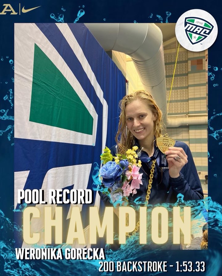 ZipsWSD's tweet photo. 🥇Weronika Gorecka🥇 

#MACChampionships  #RooPrint |#GoZips https://t.co/IPrC3qFQRc