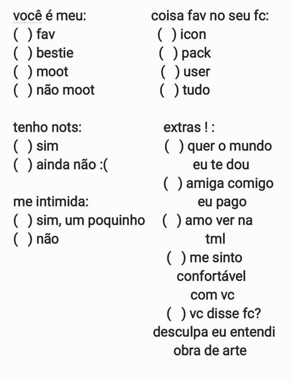 Marquem oq vcs acham de min