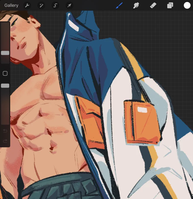 On the one I made a long time ago, the outfit was inspired by the Shiratorizawa color. Now I'm bringing in Schweiden Adlers into the mix. With the blue-white-yellow color scheme and the little Adler bird design on the soles of the shoes#Haikyuu #ハイキュー  