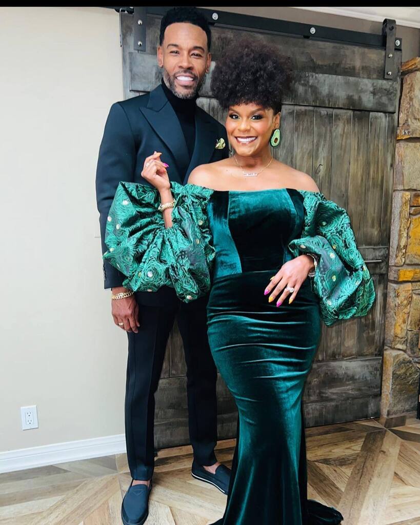 TheYBF's tweet photo. #TabithaBrown - wearing Ade by Femi - and her husband #ChanceBrown step out for the #NAACPImageAwards in coordinated looks. https://t.co/NsfwoWBFqv https://t.co/r3mW2S6SnY