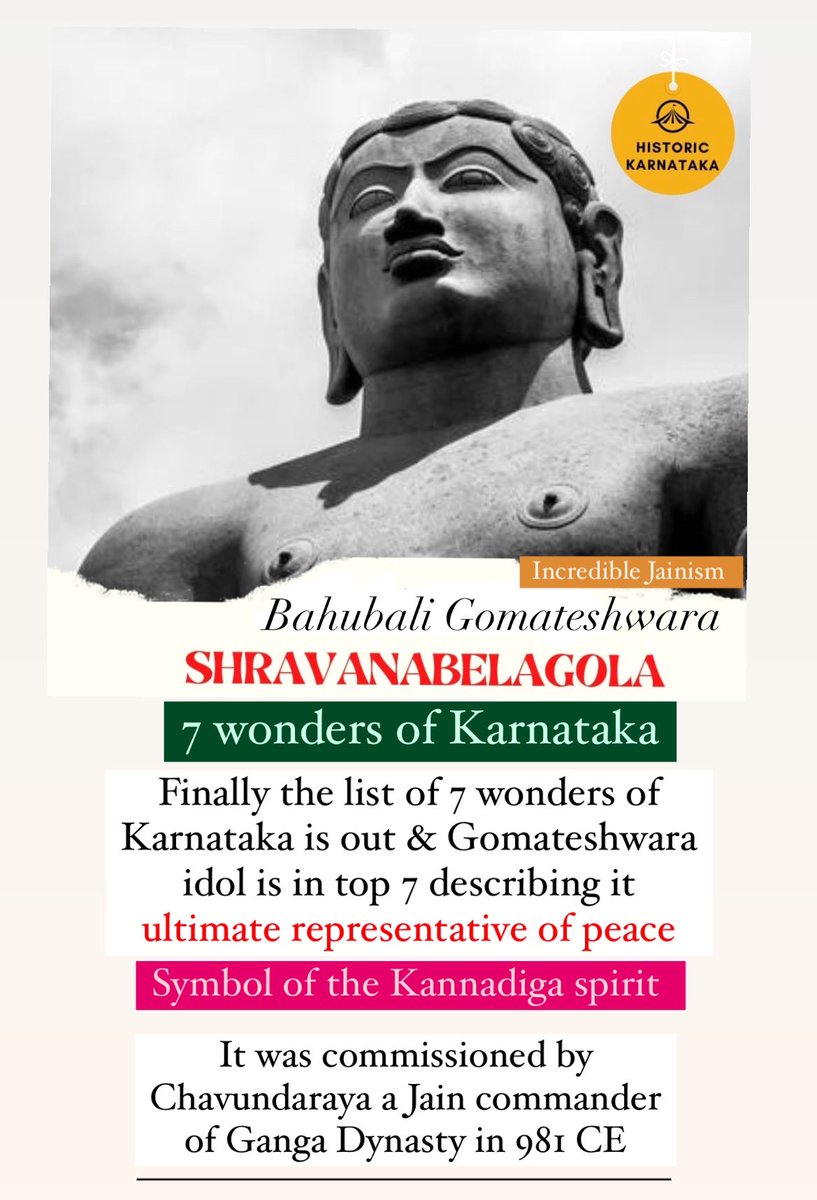 incrediblejaini's tweet photo. List of 7 wonders of Karnataka is out and thanks for everyone who voted for Gomateshwara Bahubali https://t.co/uvjEWgKu23