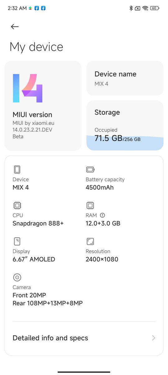 fabrizio_degni's tweet image. My #Xiaomi #MiMIX4 with the latest dev edition from #xiaomieu. Security patches on February 2023 👍and various bug fixes.
Well done.

#XiaoMi @xiaomi_eu