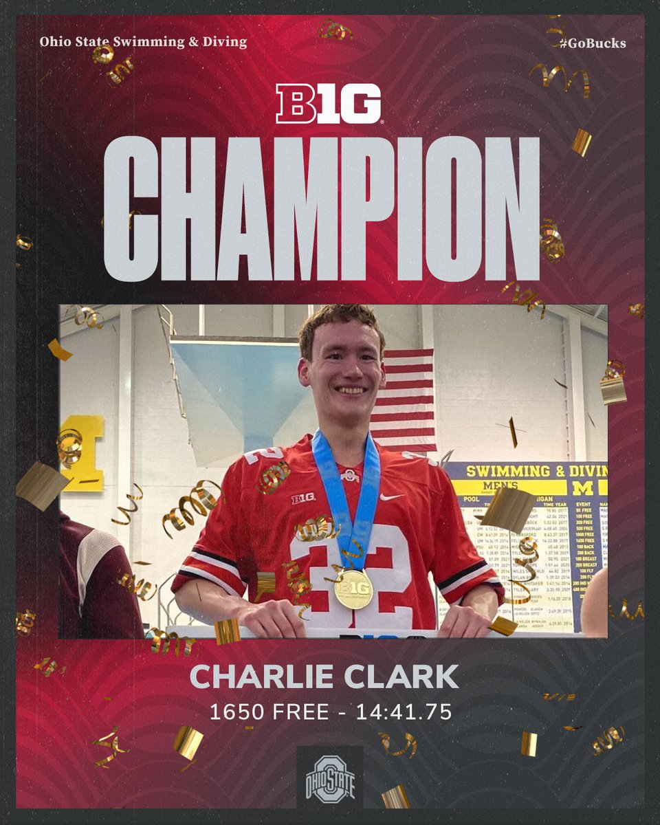 OhioStSwimDive's tweet photo. The Buckeyes added two more medals to their haul from the 2023 Big Ten Championships as they finished second overall‼️ This is the 14th consecutive season the Bucks have finished in the top-three at B1Gs‼️

#GoBucks https://t.co/wxklAno0xK