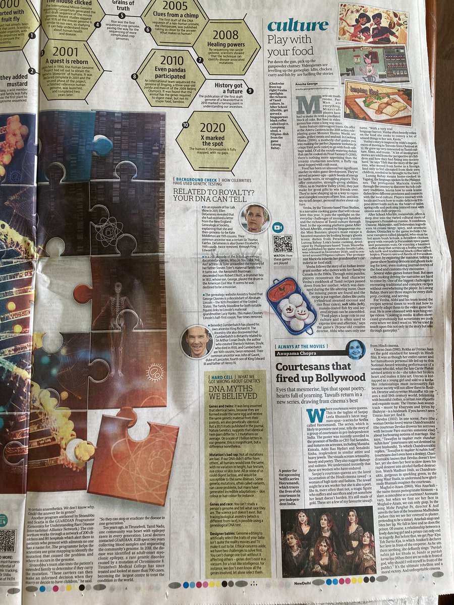 kavitadevgan's tweet photo. Genes… the biggest puzzle of them all… very interesting story about the human genome @htTweets #htweekend
#mustread for anyone with even an iota of interest in science, and how our body works…
@vaguevanes https://t.co/DTeCwJza71