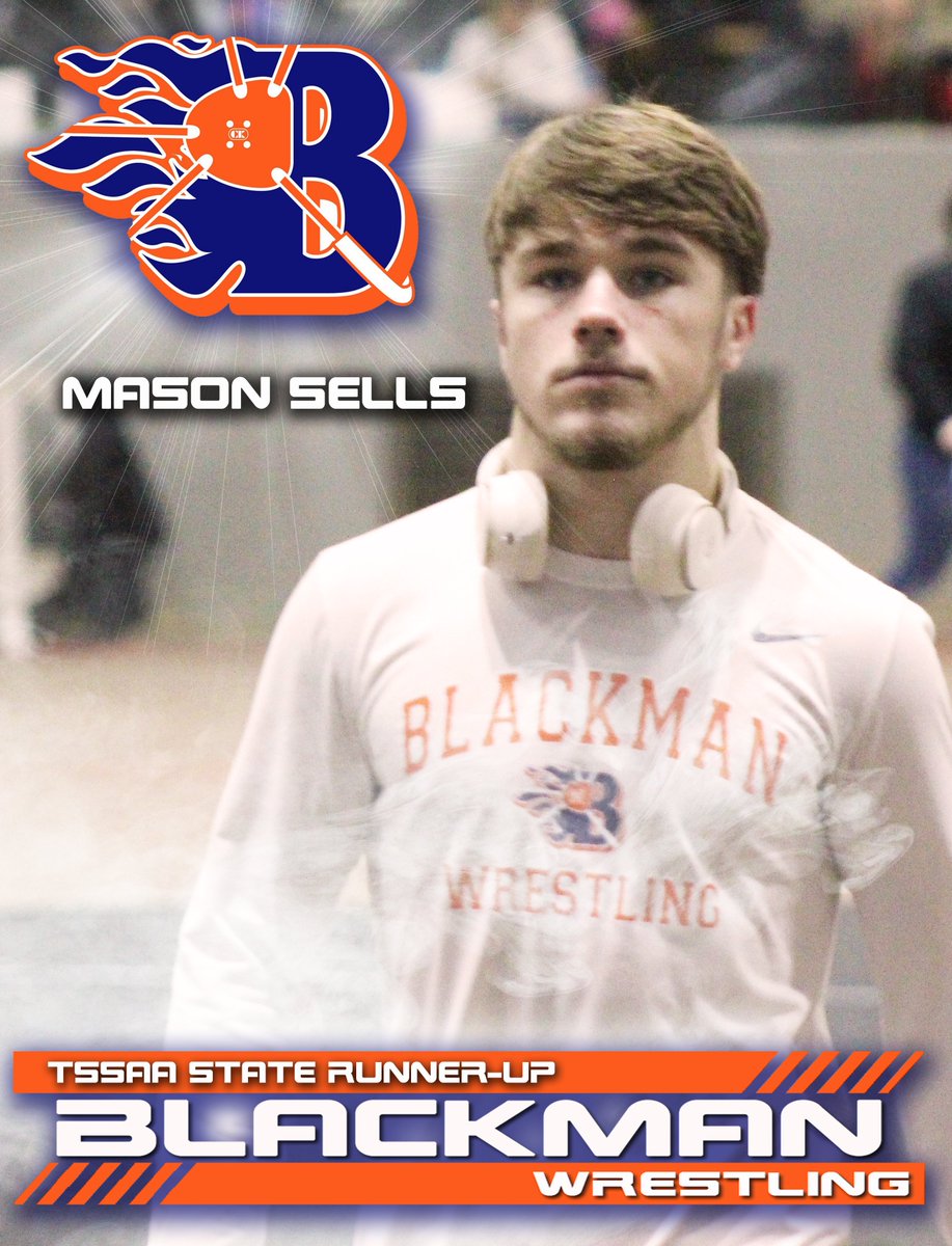 🚨Senior Sensation Mason Sells!  STATE RUNNER UP!  Blackman's only 4 time state medalist!!  Awesome HS career Mason! 🔥🔥 #goBlaze