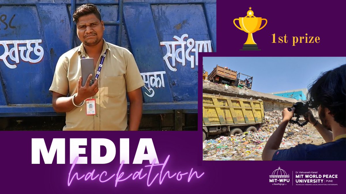 MITWPU_SOMC's tweet photo. Our MEDIA HACKATHON 2023 was a roaring success as students wowed everyone with their films and problem-solving skills. Here is the 1st Prize winning film about the importance of garbage segregation

#MITWPU #MediaHackathon #pune #shortfilm
https://t.co/Ii4LJPJRDC https://t.co/7IoYN0PIAh