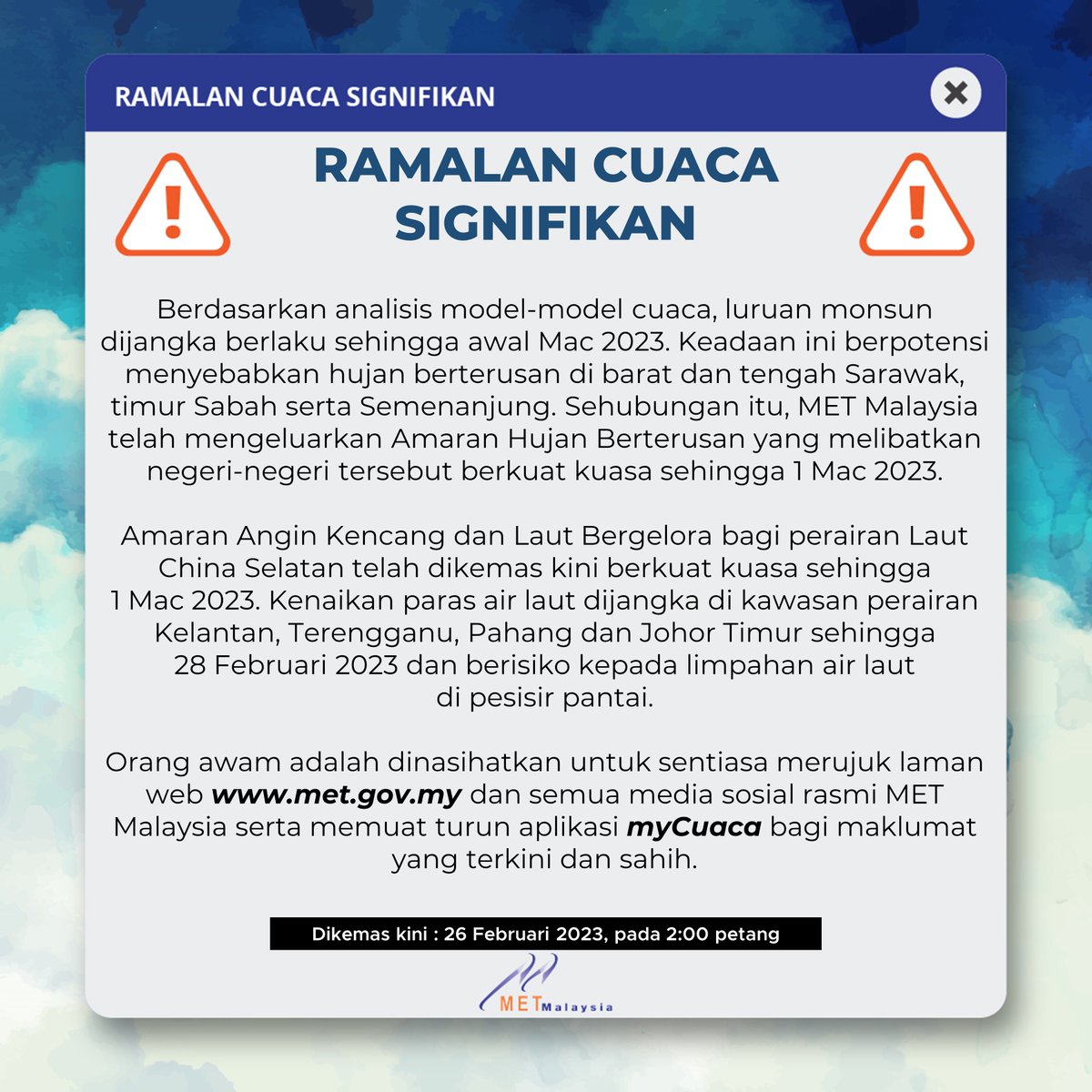 *RAMALAN CUACA SIGNIFIKAN*