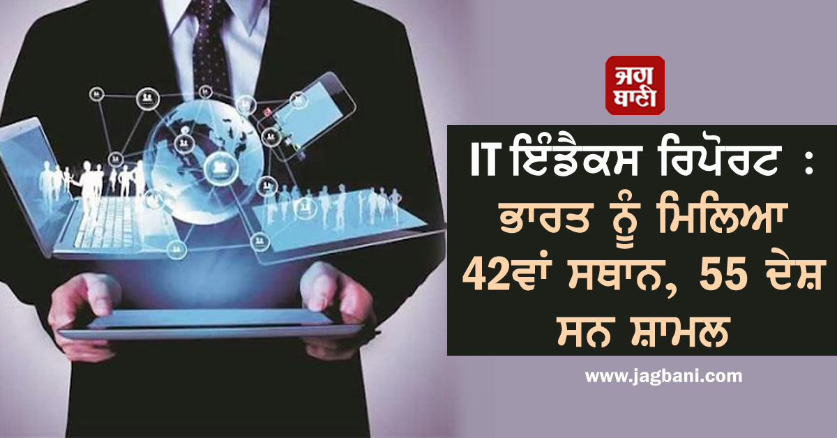 JagbaniOnline's tweet image. IT ਇੰਡੈਕਸ ਰਿਪੋਰਟ : ਭਾਰਤ ਨੂੰ ਮਿਲਿਆ 42ਵਾਂ ਸਥਾਨ, 55 ਦੇਸ਼ ਸਨ ਸ਼ਾਮਲ
jagbani.punjabkesari.in/business/news/…
#ITIndexReport #Idiaposition #55Countries