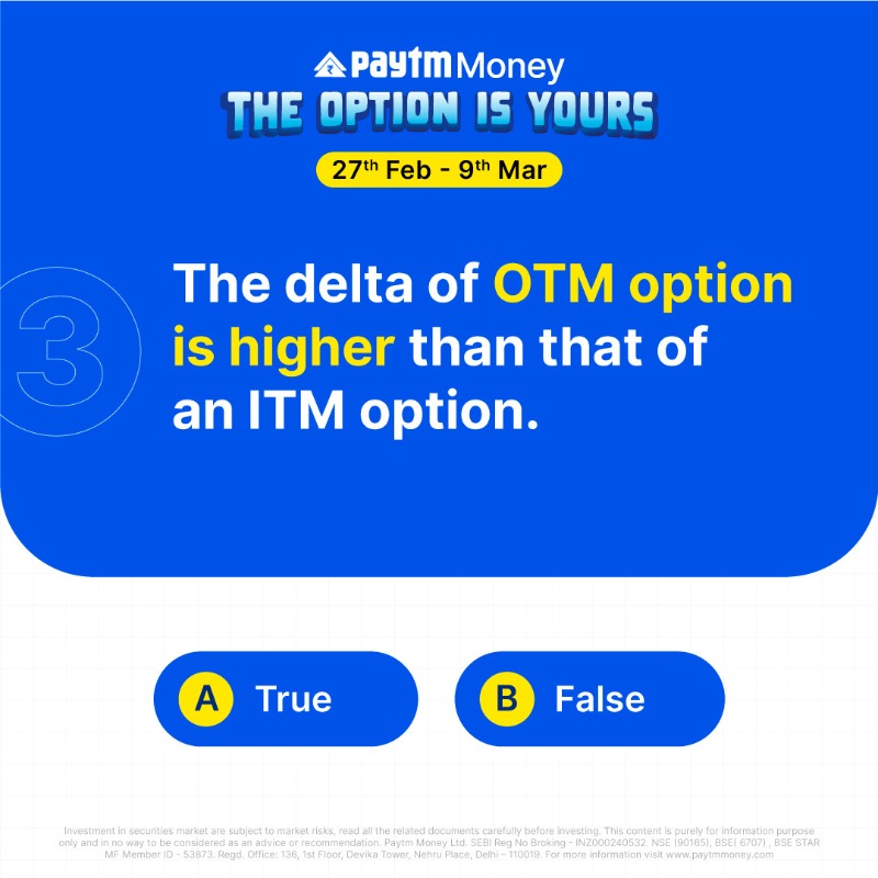 PaytmMoney's tweet photo. Show us how much you know about Options Trading.

Participation is open till 12 PM on 27 Feb 2023.

#PaytmMoney #TheOptionIsYours #FuturesAndOptions #ExpertTalks #TradingExperts #ProfessionalTalks #LiveEvent