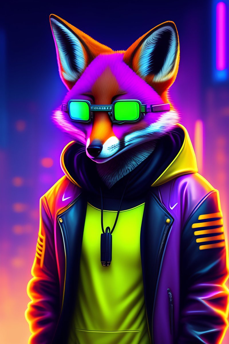Fox ✨🦊
(Everything in the future can be possible)
From the Collection CYBER pet's and animals

#fox #animals #cyber #cyberpunk #art #NFTCommuinity #nftcollector #NFTdrops #NFTartists #opensea #USA