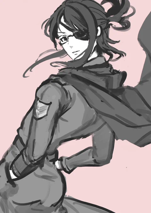 今の絵でハンジさんを描こうとしてます〜進撃は厚塗りの方が合うかな 