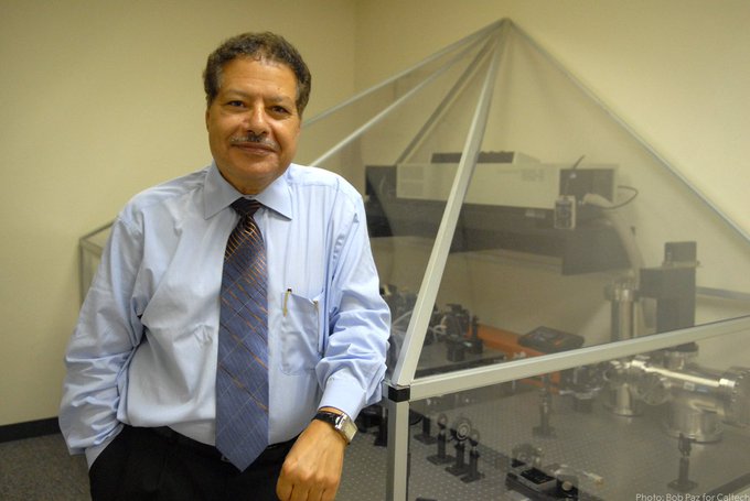 Ahmed Zewail in his lab.