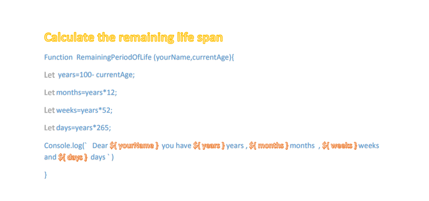 NazilaF2002's tweet photo. If you live to be 100 years old, how many years, months, weeks and days are left?π€
You can calculate it by using of the following method in JavaScriptπππ
@E_Ehrari @f_forough @CodeToInspire
#AghanGirlsCode https://t.co/rh5T24D3uK