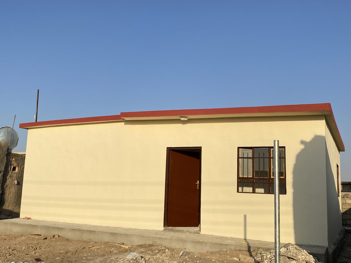 UNHabitatIRAQ's tweet photo. After moving with his family to the newly built #corehousing unit in #TelQasab,#Sinjar, Ameer improved the house by constructing boundary walls, extending sidewalks, and upgrading the kitchen. #EU through #EUmadad &amp; #unhabitatiraq so far has facilitated the returns of 250 people. https://t.co/rVcrPnormb