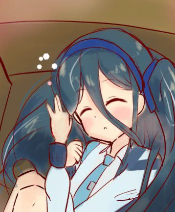 段ボールに隠れて先生を驚かそうとしていたけど眠ってしまったアリスちゃん#ブルアカ 