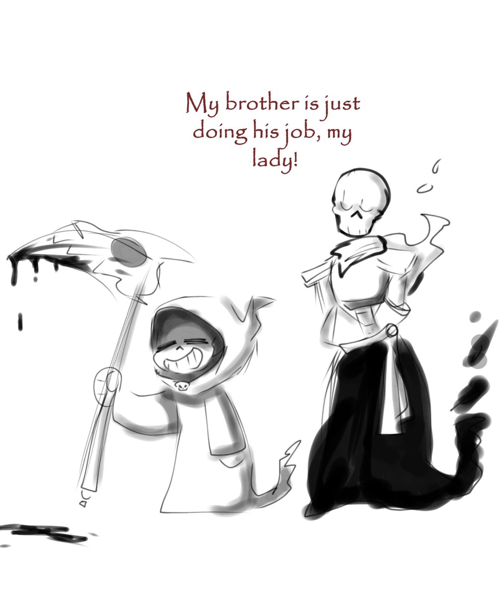 FlannyCartoon's tweet photo. Reaper Papyrus :
Sans: aver chamaco pendejo vienes o te llevo
#undertaleAU #Reaperpapyrus #Reapersans #Papyrus #sans #undertale https://t.co/FkF8rw5Zf4
