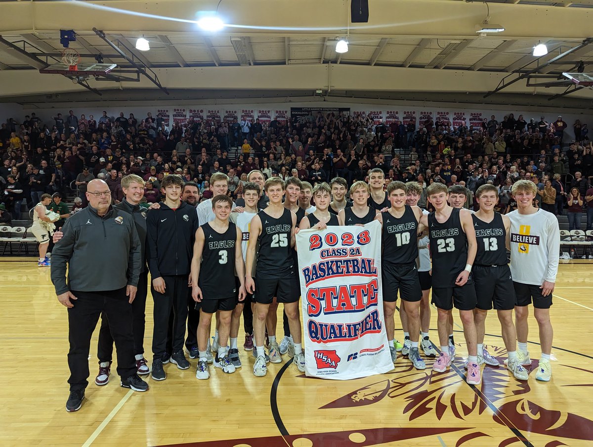 Final
<a href="/PCEaglesHoops/">Pella Christian Boys Basketball</a> 54
West Burlington 53
#iahsbkb

Pella Christian is state bound for the 17th time ever and in back-to-back seasons