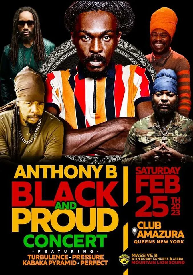 Tonight all roads lead to #ClubAmazura New York! 🇺🇸 

#AnthonyB
 #PerfectGiddimani
 #PressureBusspipe
 #KabakaPyramid
 #Turbulence