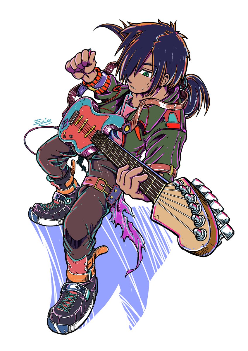 Evigzul's tweet photo. Another member of the band~
Second Guitarist ,
noNAME Shiniji~
#illustration #drawing #characterart #characterdesign #art #artwork #comicart #originalart #originalcharacter #digitalart #rocker #noname #shiniji #sketch #evig #evigzul #绘 #绘图 #原创 #原创人物 #电绘 #动漫 https://t.co/zRtIFB5ZAn