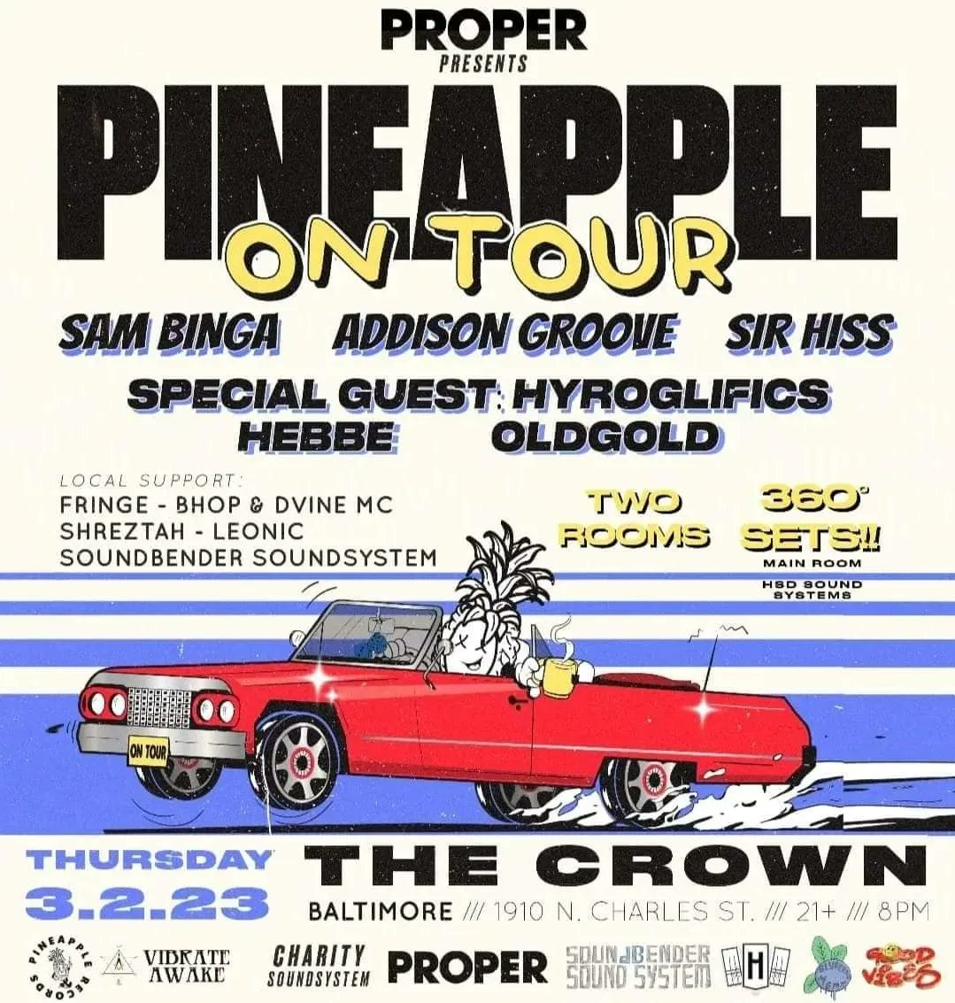 ProperEventsDMV's tweet image. Hosting the Pineapple crew in Baltimore in just 5 days!! Grab those tickets asap!

linktr.ee/properproducti…