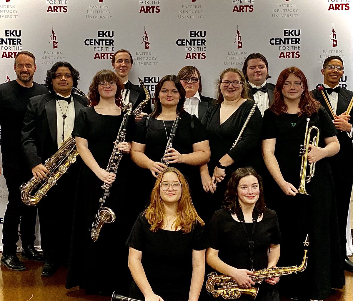 tgdaugher's tweet photo. So proud of my students spending over 13 hours of rehearsal with the 2023 EKU High School Honors Band  that culminated in a wonderful concert tonight! #findingtheirhart!@KedcARTS https://t.co/SZeqYwVzhY
