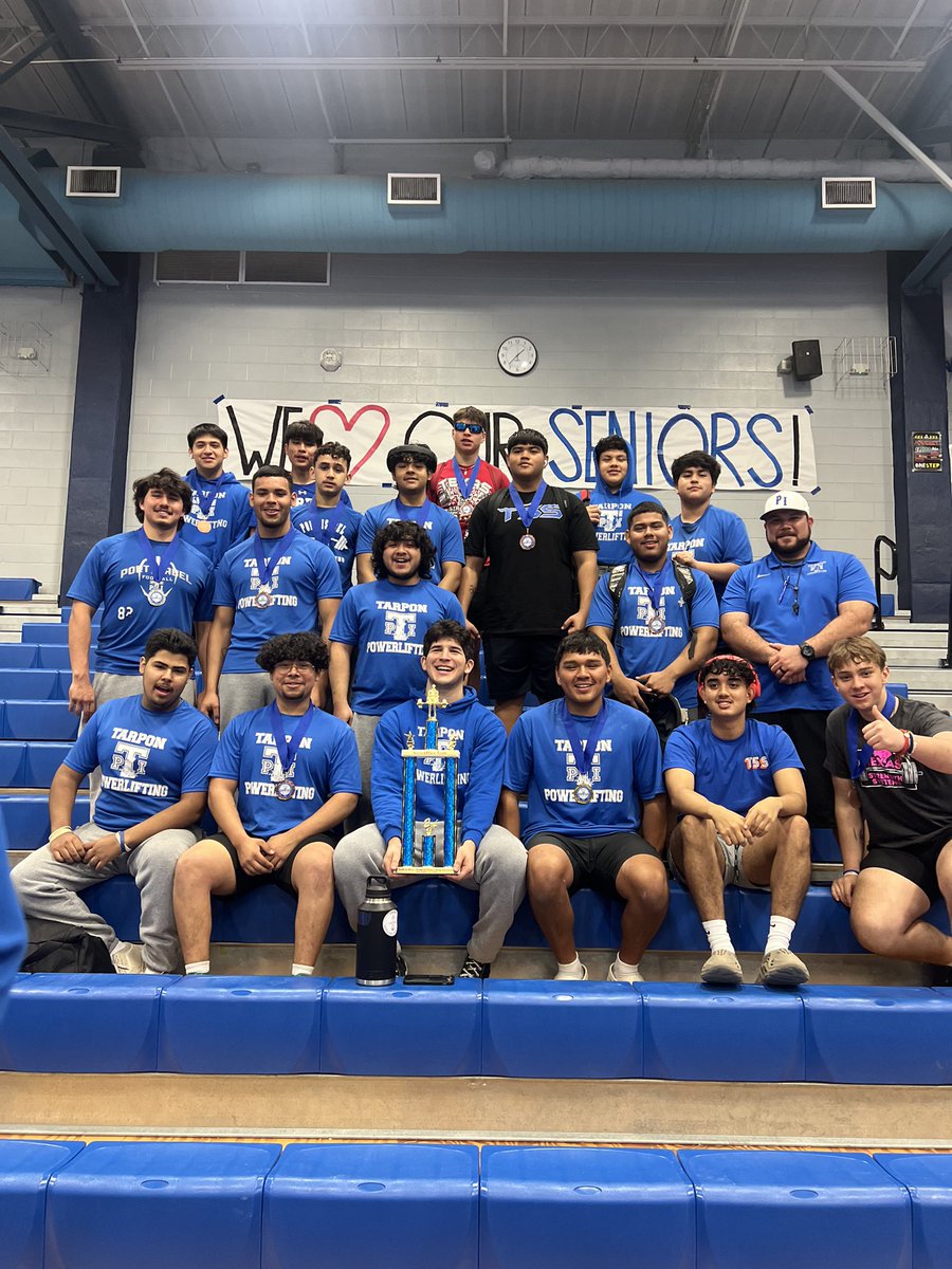 🏋️PIHS Tarpon Powerlifting Team🏋️

Congratulations to the Boys Powerlifting Team as they competed in the Noah Le Blanc Regional Qualifier today and came out in second place. Way to go, Mighty Tarpons!