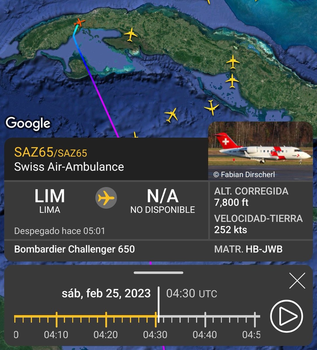Flight Radar Cuba tweet media