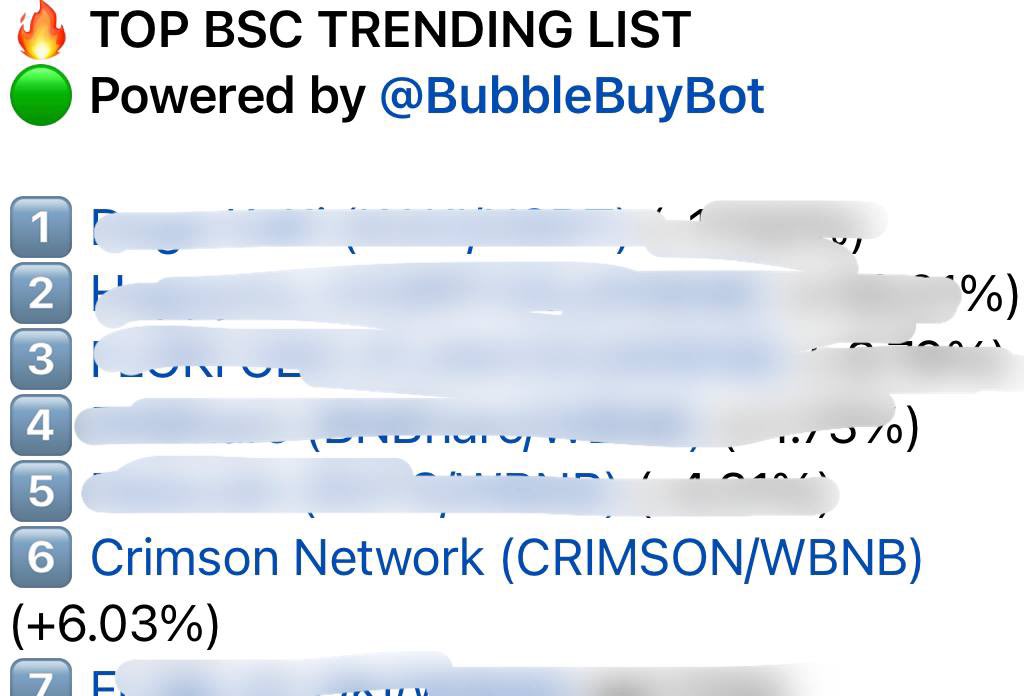 Just saw that we are trending #6 on the BSC trending list 🔥👀 Looks like the team is cooking up something big and a reversal could be on the horizon!