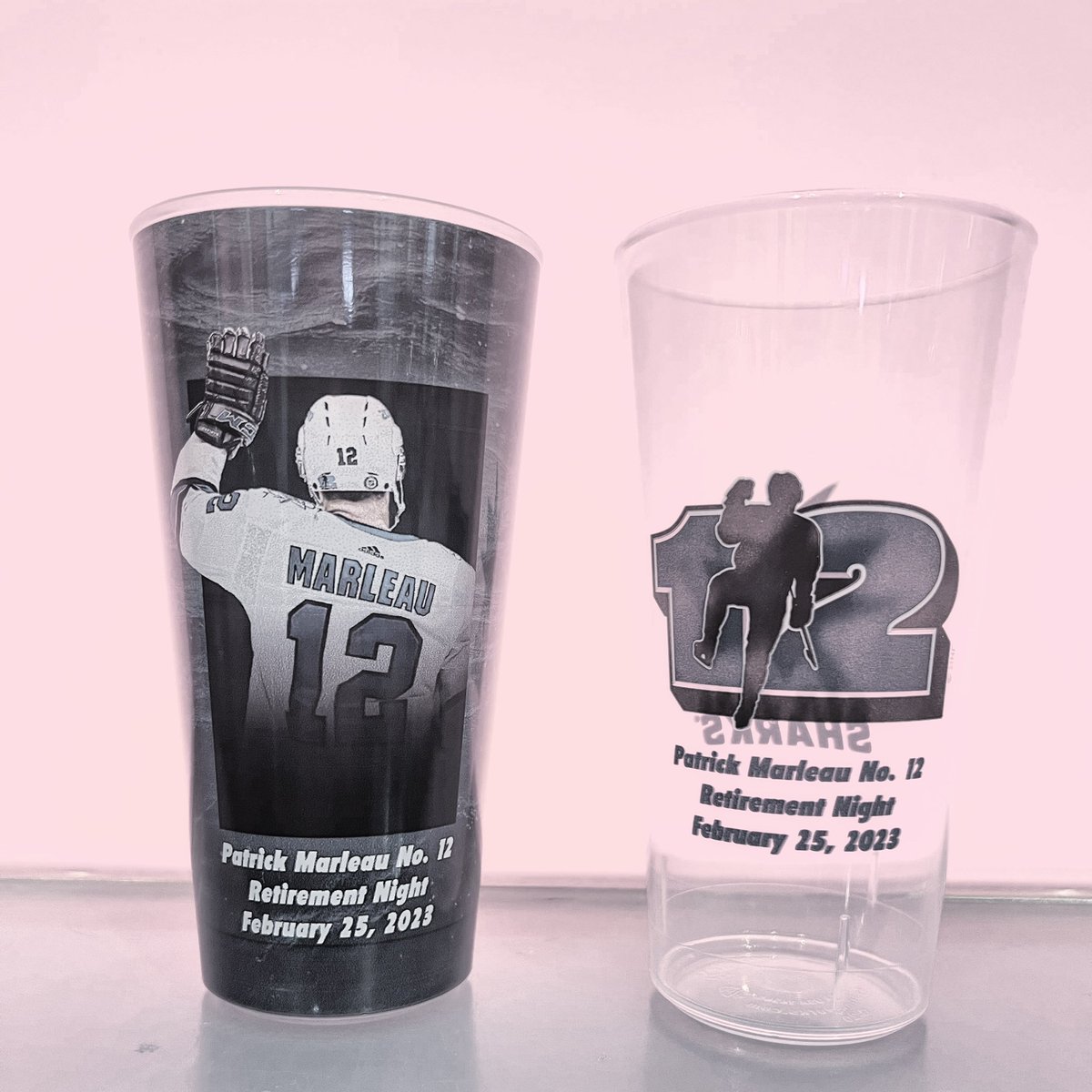 Take home a commemorative souvenir cup to honor the first ever Sharks jersey retirement for Patrick Marleau! Collect them both before they’re gone! Located outside sections 202, 207, 215, 218, 221, 228 and in our club level outside 128. #whilesupplieslast  #patrickmarleau #12