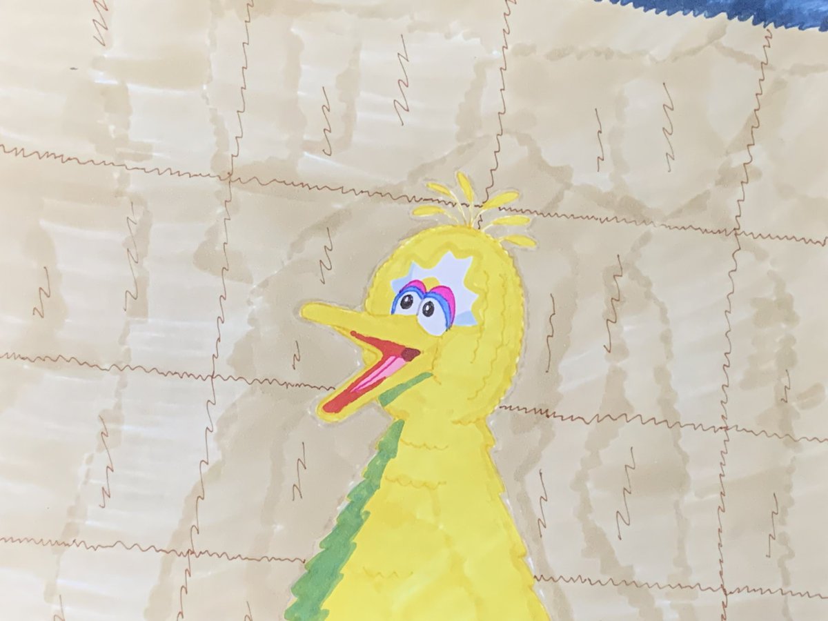 ThomasArtWork2's tweet photo. Big Bird singing One Little Star ⭐️ #illustration #sesamestreet #bigbird #sesamestreetpresentsfollowthatbird #onelittlestar @sesamestreet @BigBird https://t.co/eaAXETMiLm