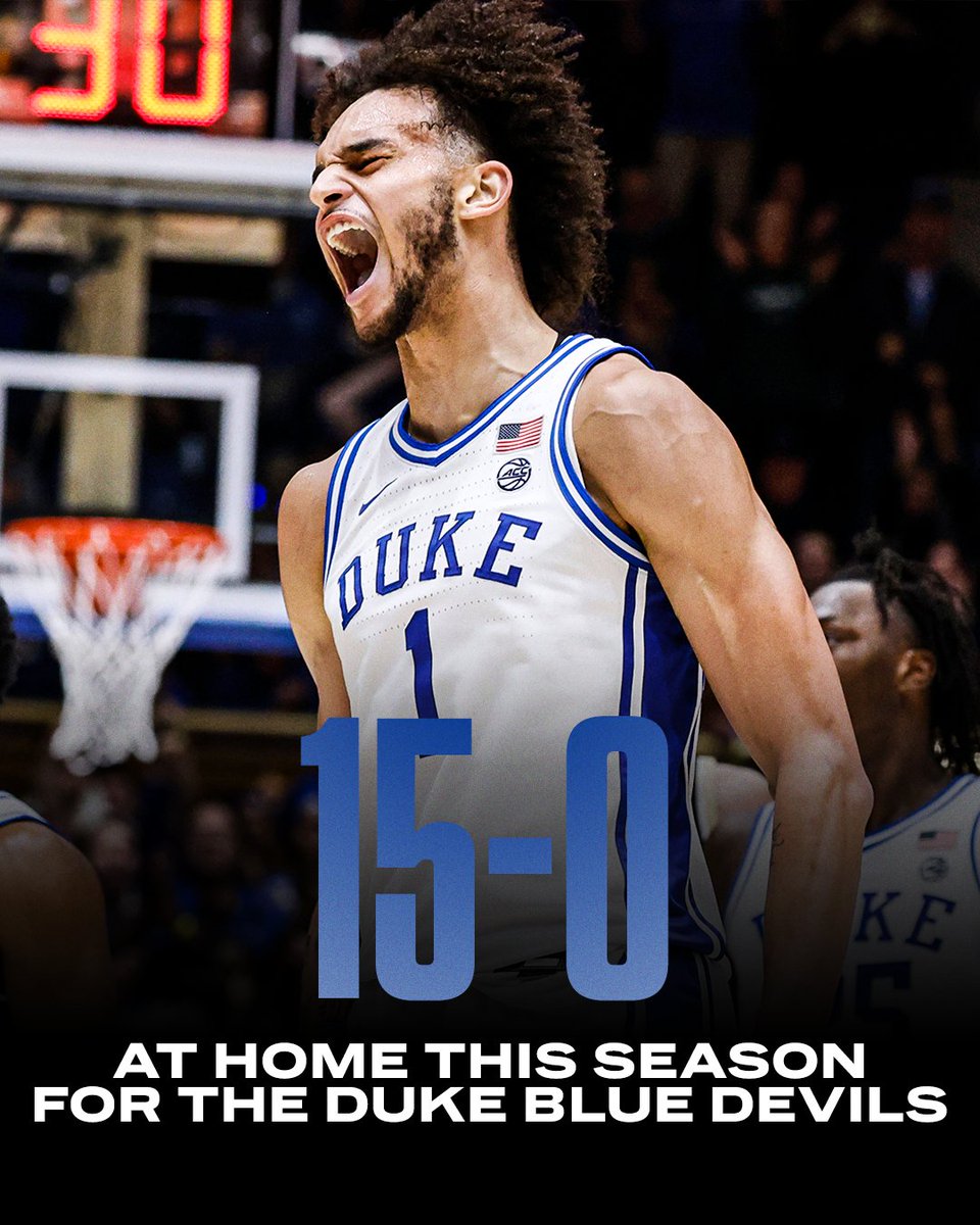 accnetwork's tweet photo. UNDEFEATED AT CAMERON INDOOR‼️ @DukeMBB https://t.co/wrta8yHy67