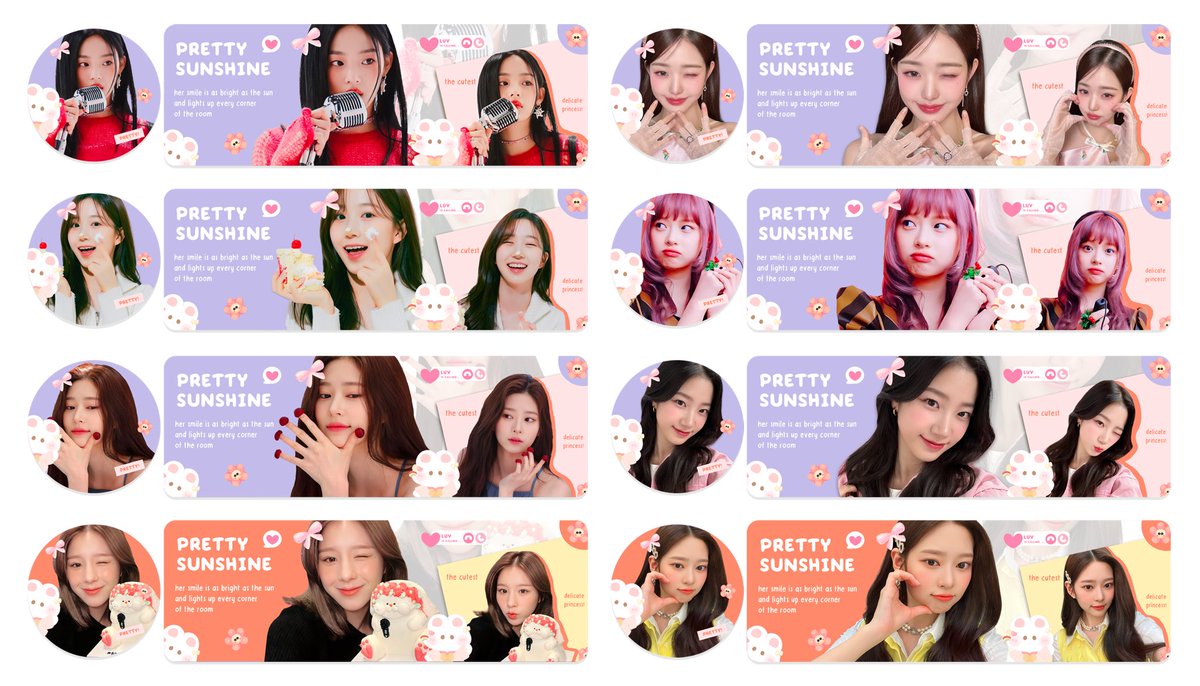 lunra's tweet photo. @sugawarw hello, sweet beings, i’m here with ready stock layouts to beautify your profile! there’s wonyoung, haewon, minjoo and heejin for 8.000 each via QRIS so go to @drndelion to grab yours 🕊️💗

✖️: Kazuha, Hanni, Minji, Minjoo Kiri https://t.co/eNMpgZ4QTL
