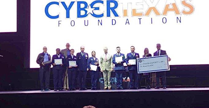 The Foxhounds attended the San Antonio Mayor's Cup award luncheon and received a $5,000.00 check from the San Antonio Center of Excellence All-Service Award for being the top all service CyPat team in Texas. Each received a Comptia certification scholarship good for one year.