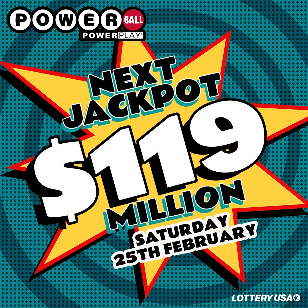 Powerball has reached an estimated $119 million jackpot already. Not only that, but the draw is almost here. Are you playing?

Visit Lottery USA at 11:00 p.m. ET to check the numbers and find out if you won: https://t.co/9grOS8T6bI

#lotteryusa #lottery #powerball #jackpot https://t.co/UA1BduEIys