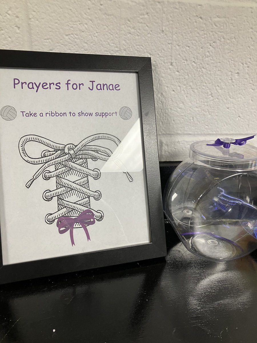 Today we were on the court for our big tourney.  The amount of purple I saw today was great to see.  Many teams wearing purple ribbons, purple wrap, purple tees- love the volleyball community #prayersforjanae #volleyballfamily #playfornae
