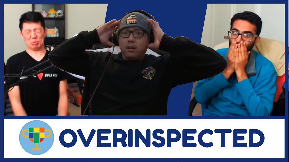 CubersLive's tweet photo. Check out the latest episode of Overinspected, where we discuss our favorite world records …. Including the infamous 4.86 tie!

https://t.co/MBPy8evqjn https://t.co/dl53Wz7EDT