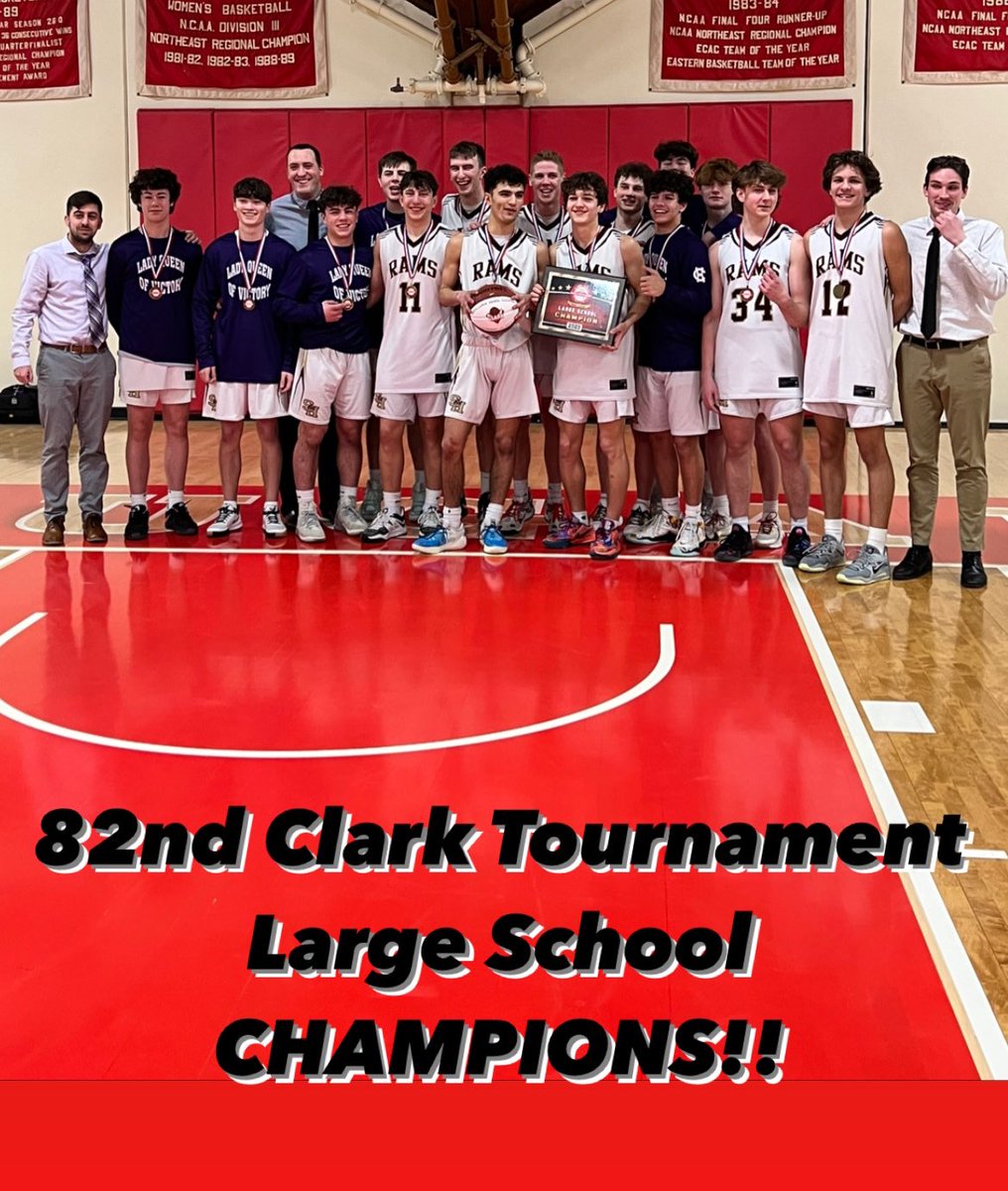 Your SH Boys 🏀 team secured their 20th win of the season in the 82nd Annual Clark Tournament Large School Championship 53-51 over an incredibly gritty Millbury team!!

This marks the 5th time SH has won The Clark - a GREAT victory heading into the <a href="/MIAA033/">MIAA</a> D2 Statewide Tourney!!