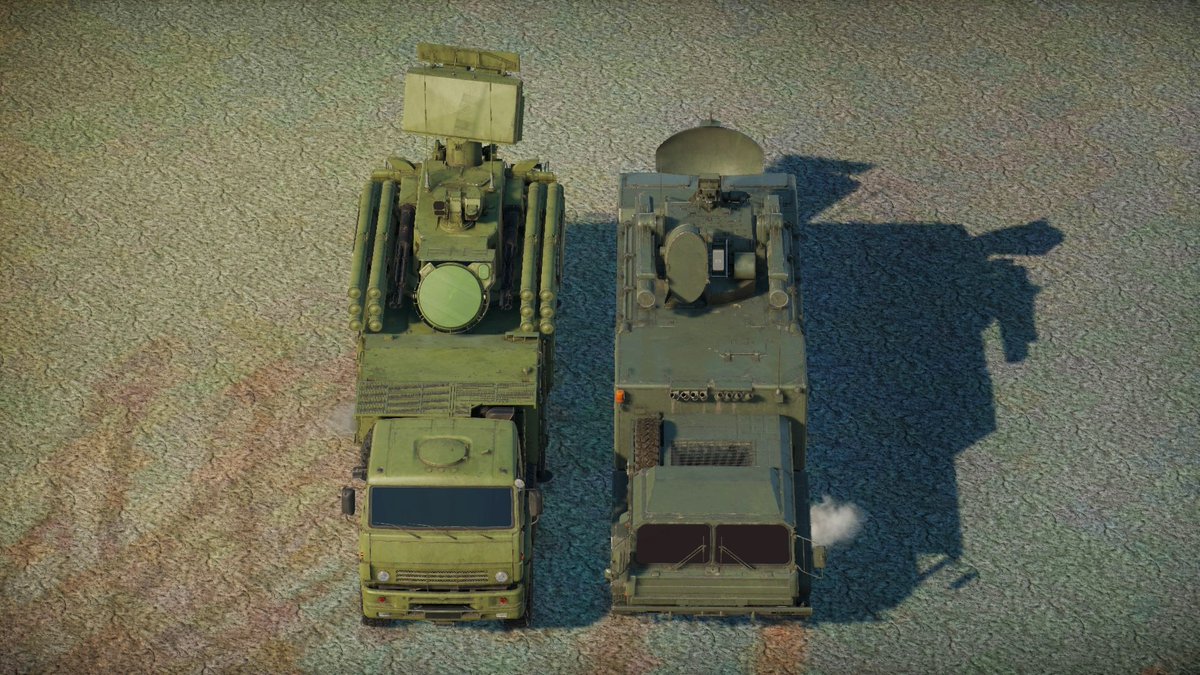 suzzu2562's tweet image. FlaRakRadとPantsir-S1のサイズ比較

#WarThunder 
#Devserver
