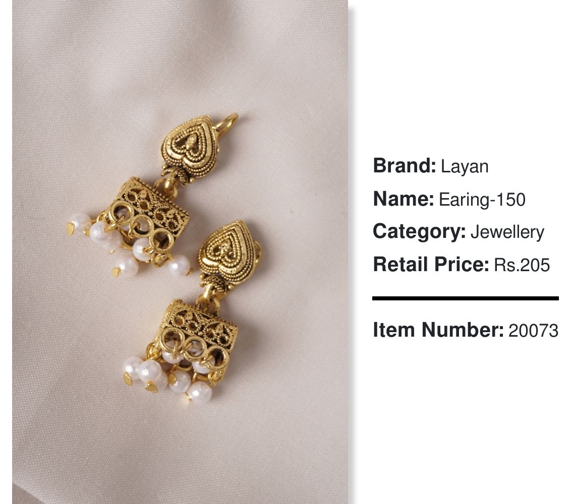 Zaibi_Offical's tweet photo. Name: Earing-150
Brand: Layan

Note: Actual product color may vary slightly from the image due to the color variations of each photograph and each mobile screen. Jewelry Box Not Include 

Retail Price: 205
Discount Price :136 https://t.co/qqHfwFM0J4