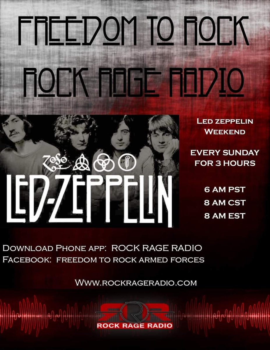 Different ways to listen to ROCK RAGE RADIO | FREEDOM TO ROCK Armed Forces on Sundays for 3 hours! 
You can listen on your computer on the website: rockrageradio.com/shows/freedom-…
ALEXA PLAY ROCK RAGE RADIO !