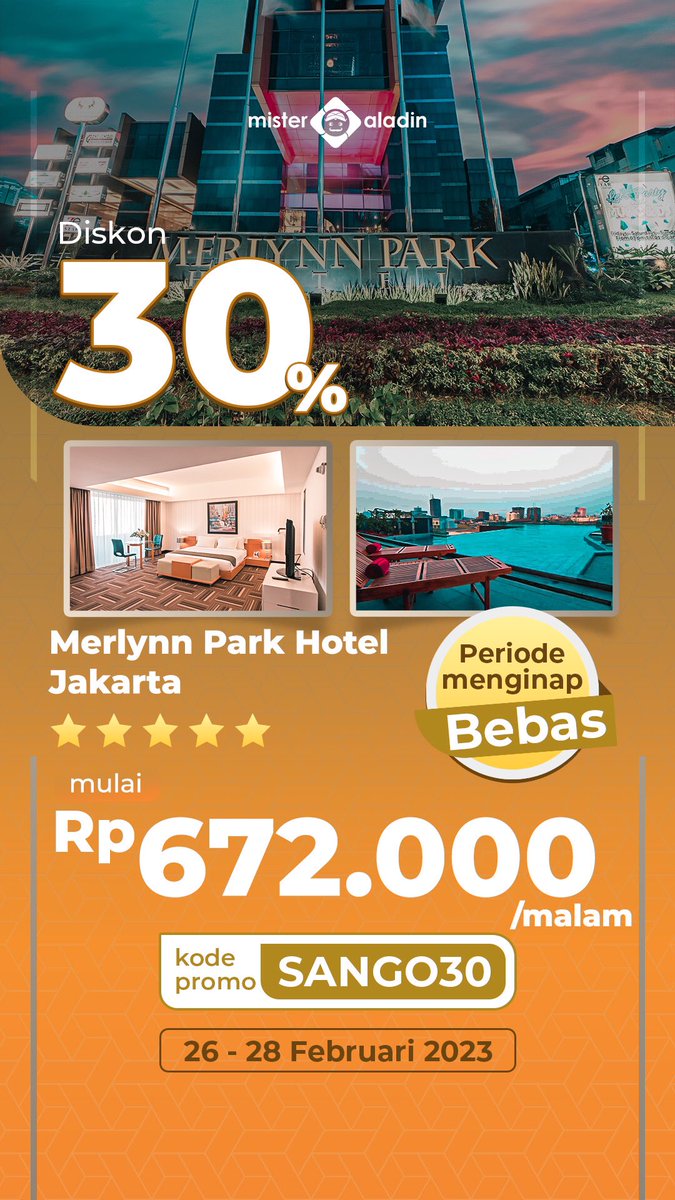 Aladiners udah gajian? Saatnya treat diri kamu buat staycation di hotel-hotel keren ini. Ada diskon 30% buat nginep kapan aja! 🥳🎉

misteraladin.com/promotions/san…