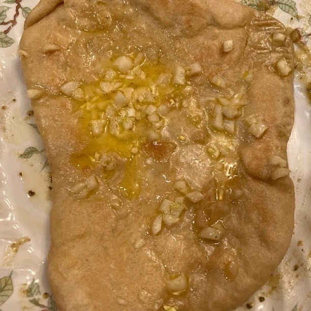 Garlic naan, homemade, with our garlic