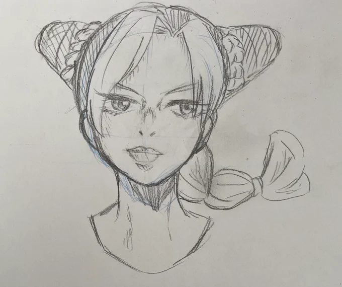 昨日教え子から言われて描いた徐倫...ジョジョ描けねえよ 