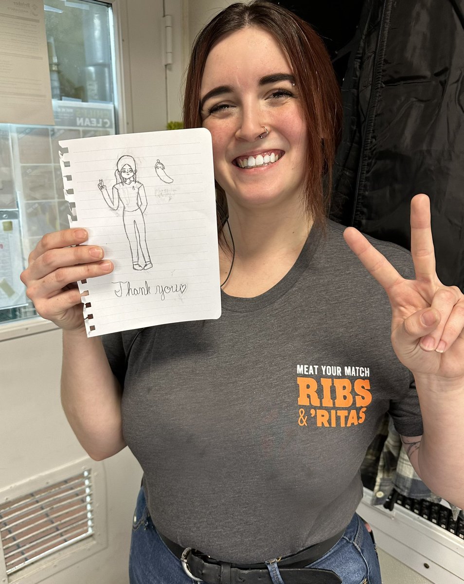 wherry_lisa's tweet photo. Devin’s guest loved her so much she had to draw her! #ChilisLove #BringBackGuest #ChilisJustinRoad @JemmaSage2 @devatchison @TonyGal70075394 https://t.co/XlLHj3vsba