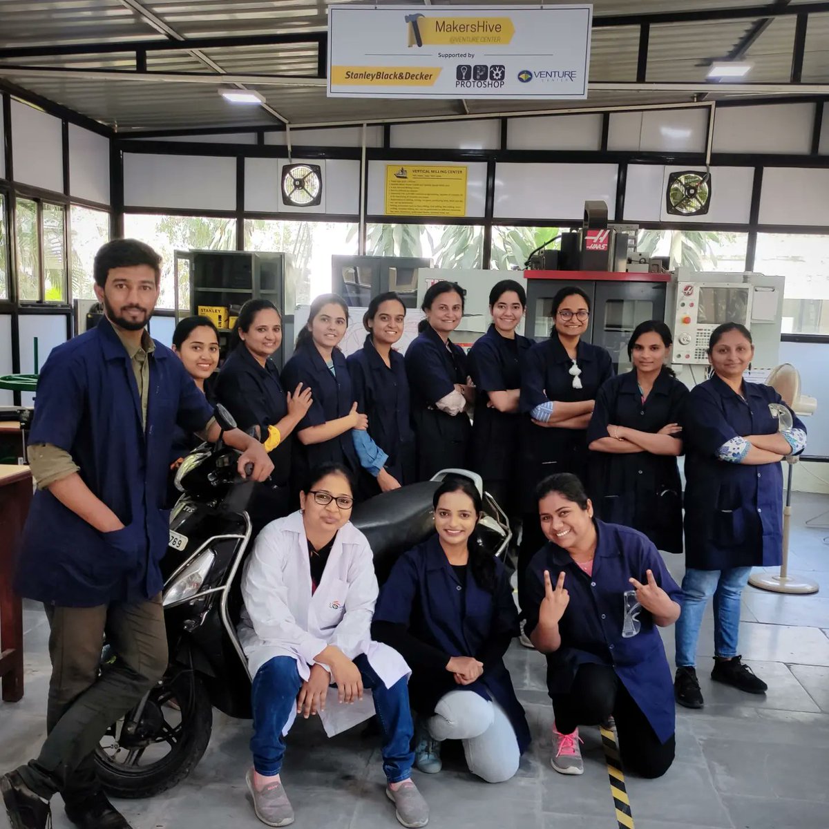 ProtoshopL's tweet image. Happy to have concluded the first wave of the Garage Series". We had a full house of enthusiastic women keen to learn how to work with hardware and fix their own scooter.

#workshops #Pune